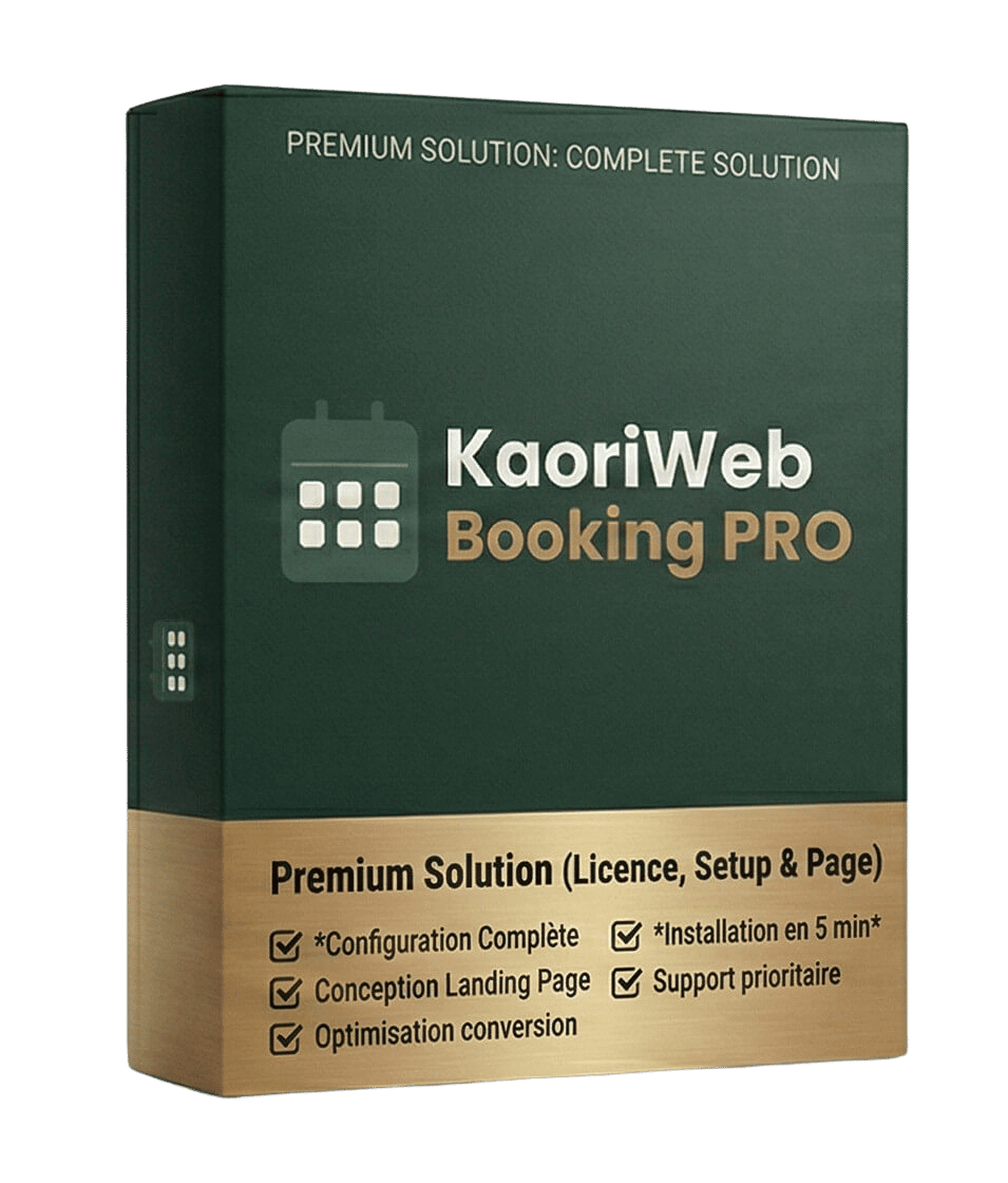 KaoriWeb Booking PRO, plugin de réservation WordPress